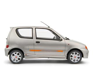 Fiat Seicento Sporting Abarth 1998 Grigio metallizzato Laudoracing 1:18 Resinemodell (Türen, Motorhaube... nicht zu öffnen!)
